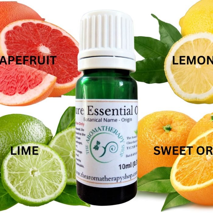 Citrus Pure Essential Oil Collection (4 x 10ml Pure Essential Oils) - Lemon, Lime, Grapefruit & Sweet Orange